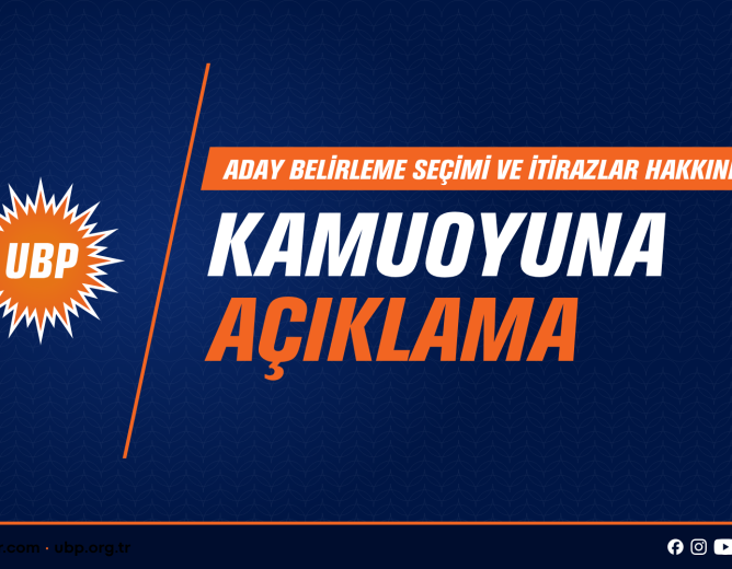 ULUSAL BİRLİK PARTİSİ KAMUOYUNA AÇIKLAMA