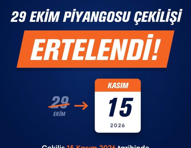 Çekiliş, 15 Kasım Pazar günü yapılacak